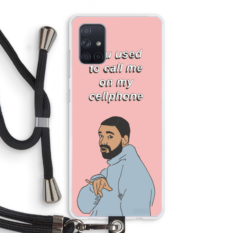 Hotline bling: Samsung Galaxy A71 Transparant Hoesje met koord