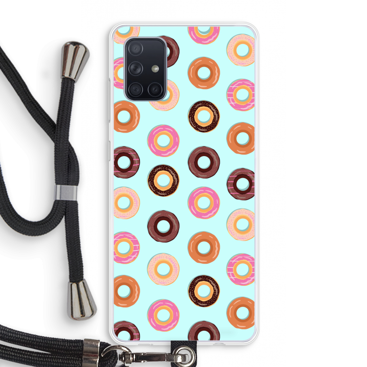Donuts: Samsung Galaxy A71 Transparant Hoesje met koord