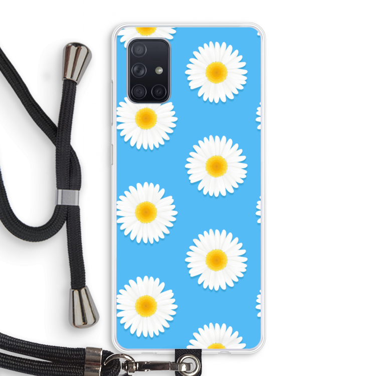 Margrietjes: Samsung Galaxy A71 Transparant Hoesje met koord