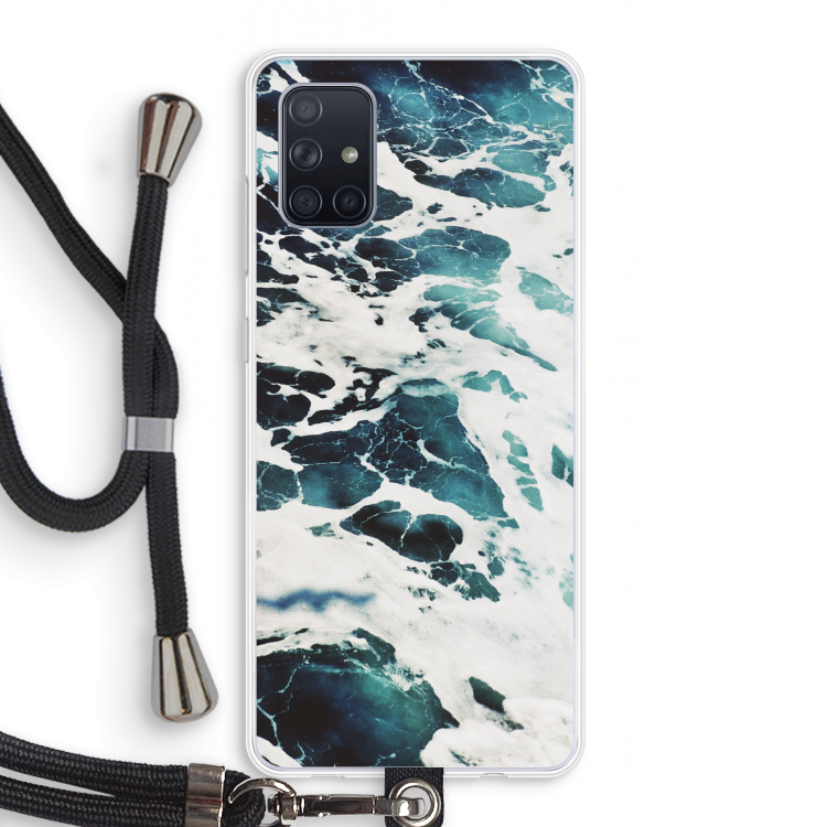 Golven: Samsung Galaxy A71 Transparant Hoesje met koord