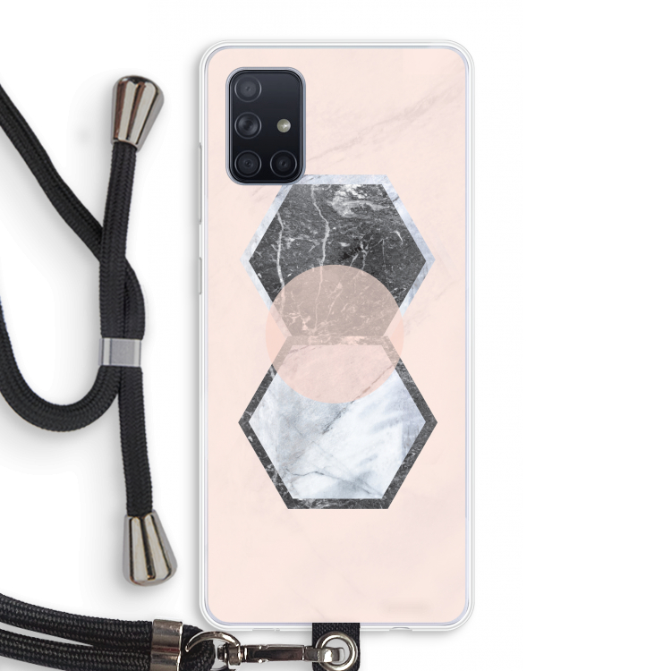 Creatieve toets: Samsung Galaxy A71 Transparant Hoesje met koord