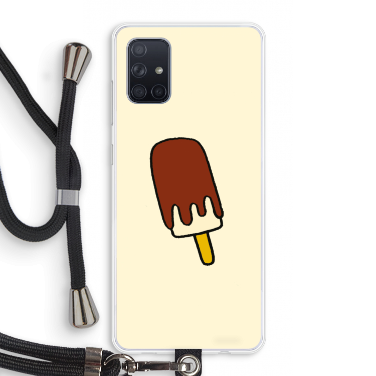 Frisco: Samsung Galaxy A71 Transparant Hoesje met koord