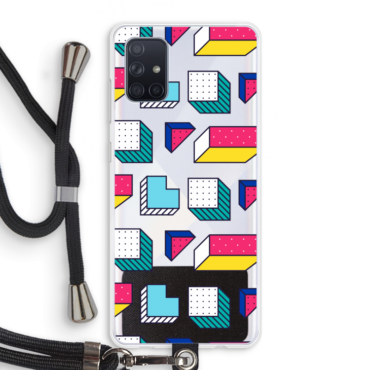 8-bit N°7: Samsung Galaxy A71 Transparant Hoesje met koord