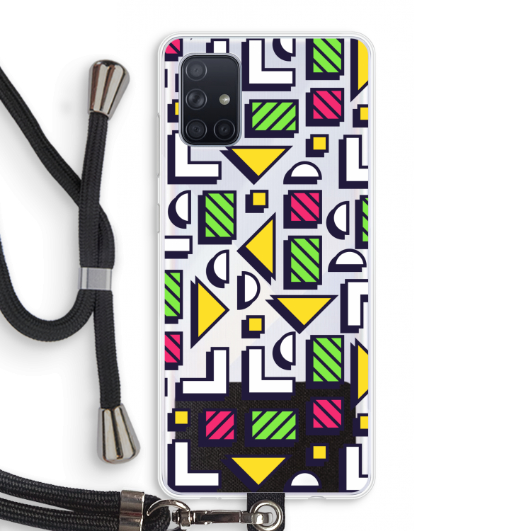 8-bit N°4: Samsung Galaxy A71 Transparant Hoesje met koord