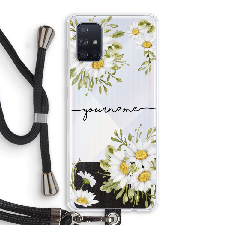 Daisies: Samsung Galaxy A71 Transparant Hoesje met koord