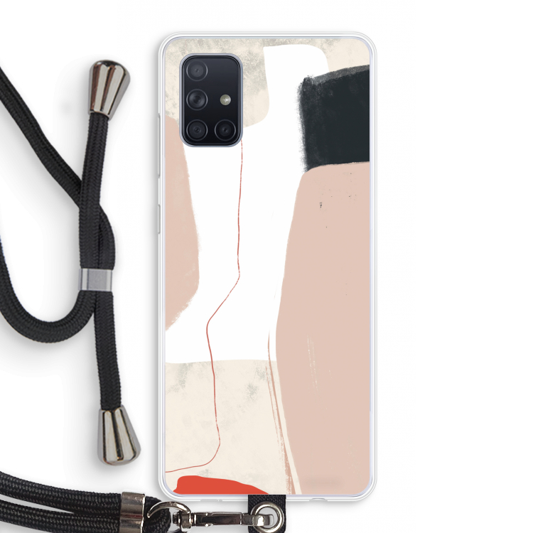 Lava: Samsung Galaxy A71 Transparant Hoesje met koord