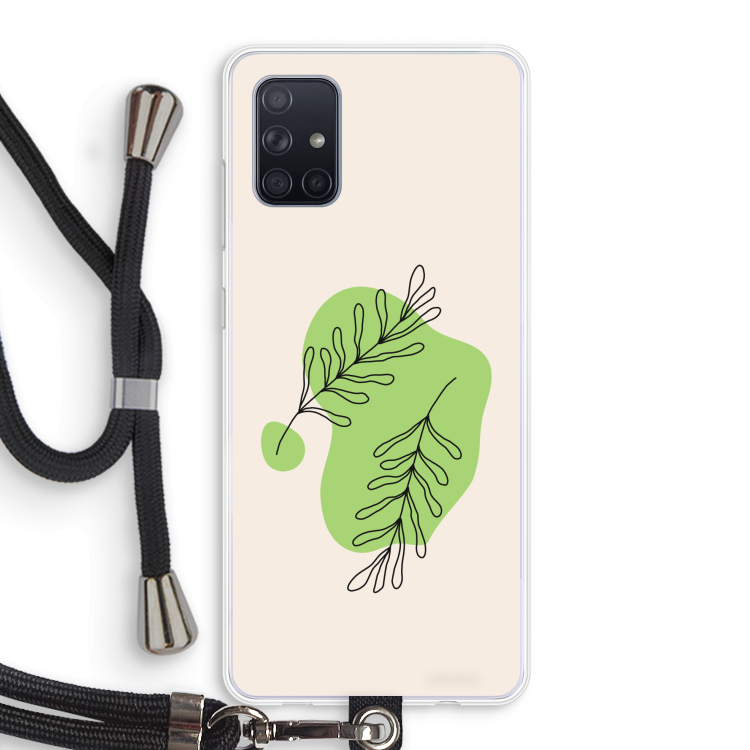 Beleaf in you: Samsung Galaxy A71 Transparant Hoesje met koord