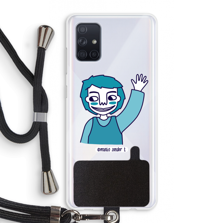 Zwaai: Samsung Galaxy A71 Transparant Hoesje met koord