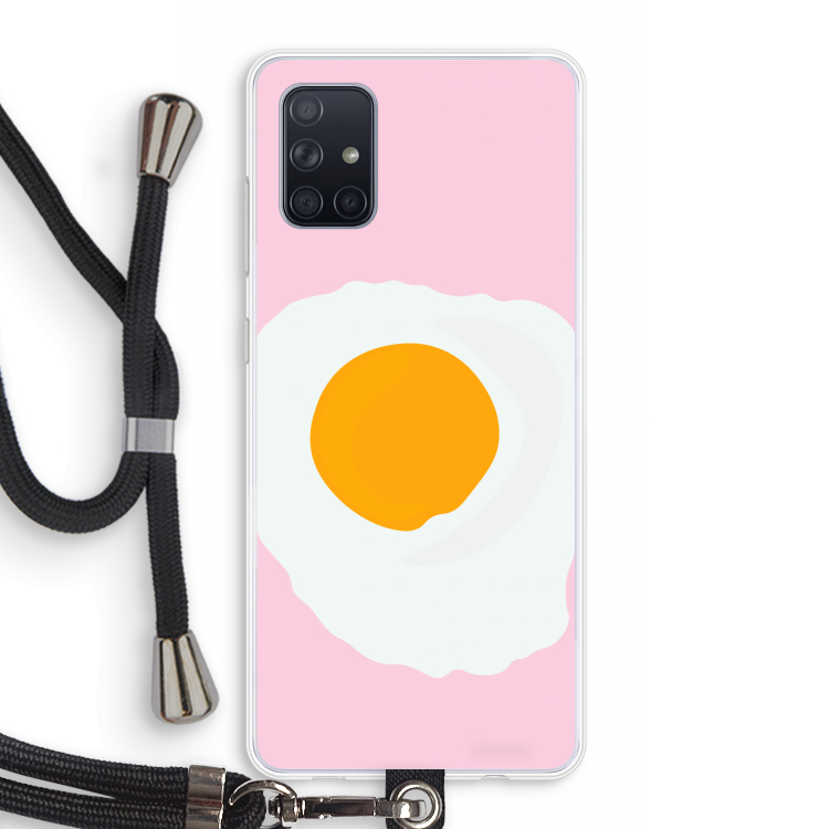 Sunny side up: Samsung Galaxy A71 Transparant Hoesje met koord