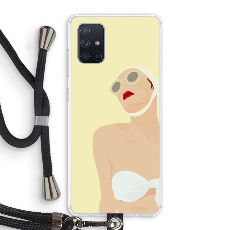 Summer: Samsung Galaxy A71 Transparant Hoesje met koord
