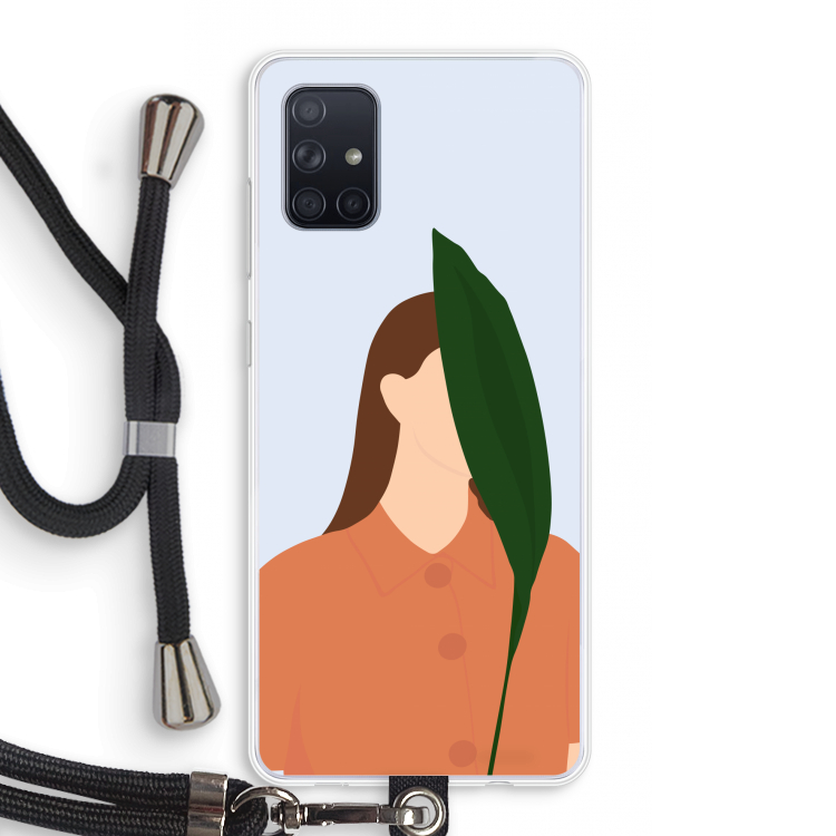 Leaf: Samsung Galaxy A71 Transparant Hoesje met koord