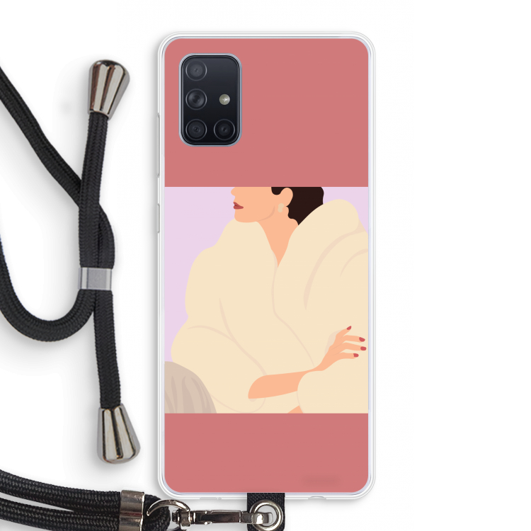 Cosy: Samsung Galaxy A71 Transparant Hoesje met koord