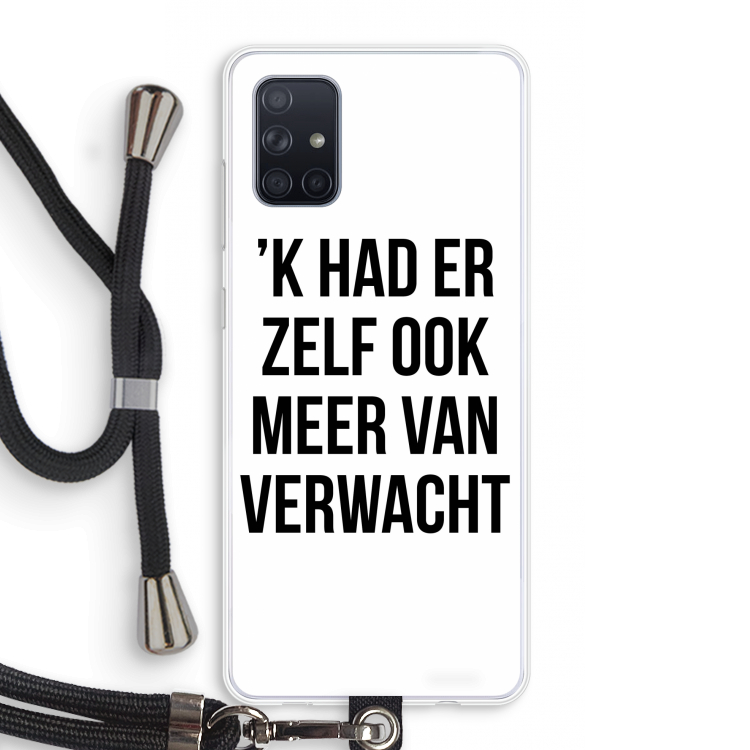Meer verwacht: Samsung Galaxy A71 Transparant Hoesje met koord