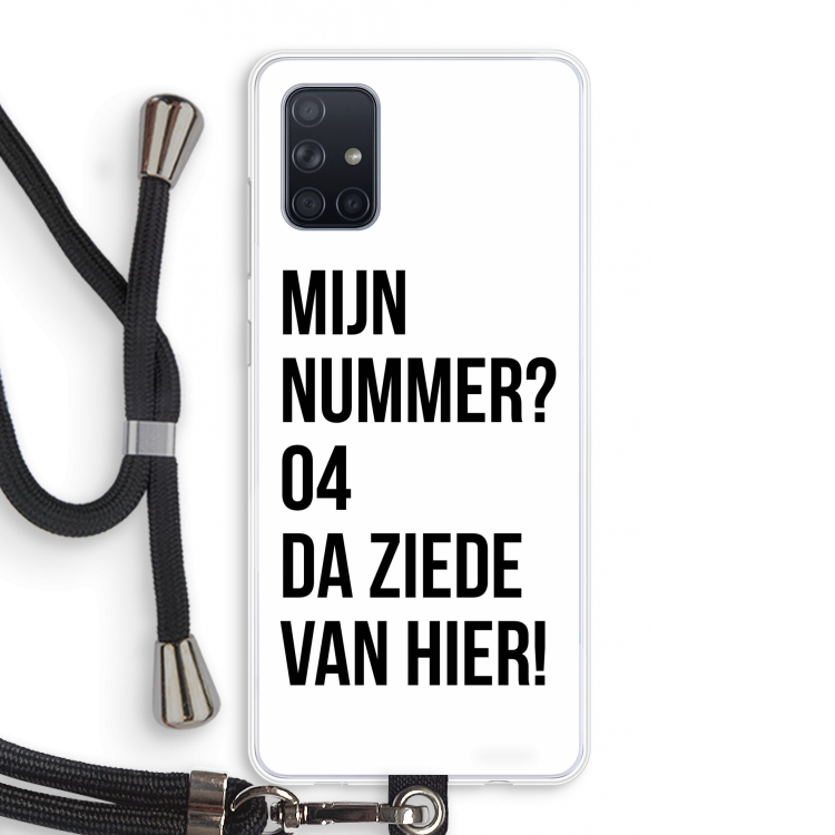 Da ziede van hier: Samsung Galaxy A71 Transparant Hoesje met koord