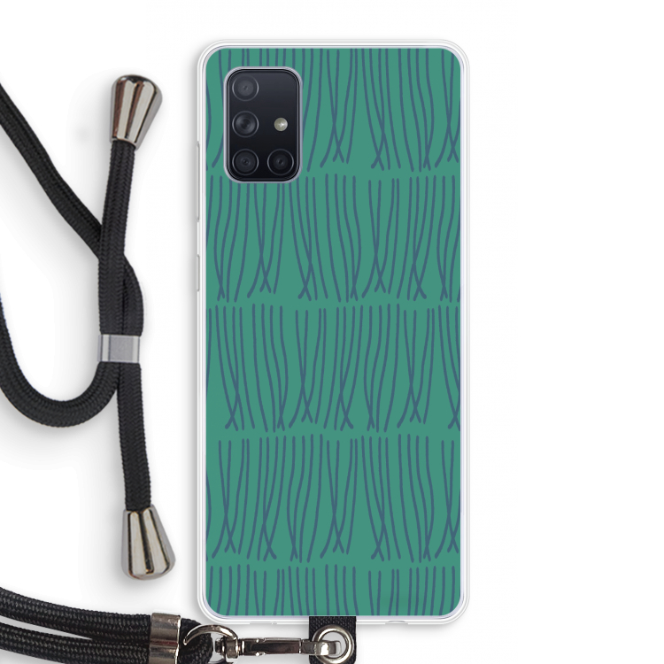 Swirls: Samsung Galaxy A71 Transparant Hoesje met koord