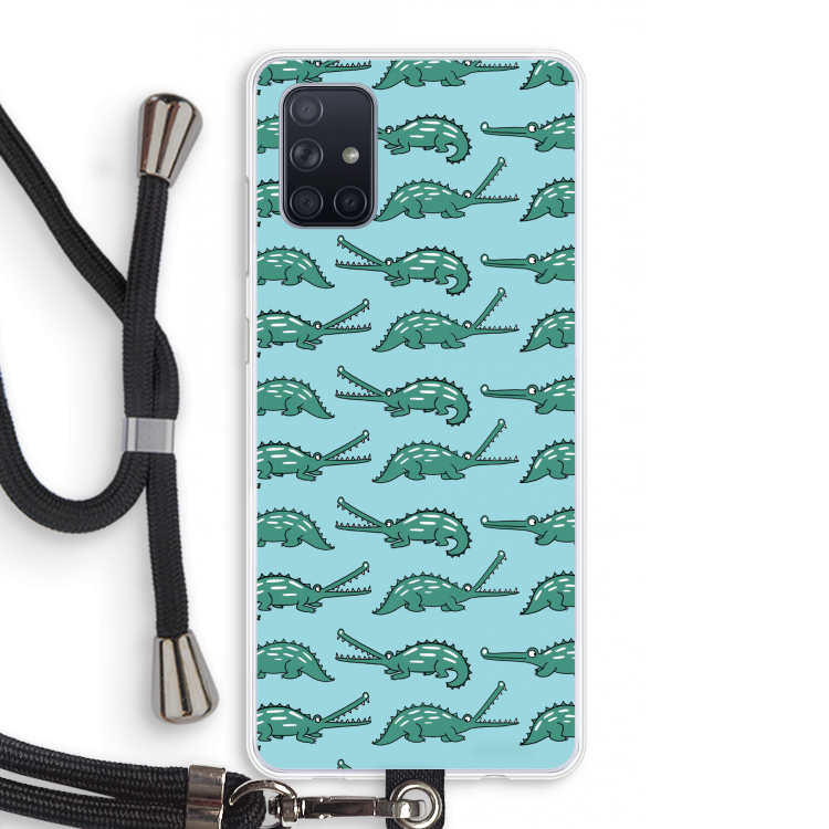 Kroko: Samsung Galaxy A71 Transparant Hoesje met koord