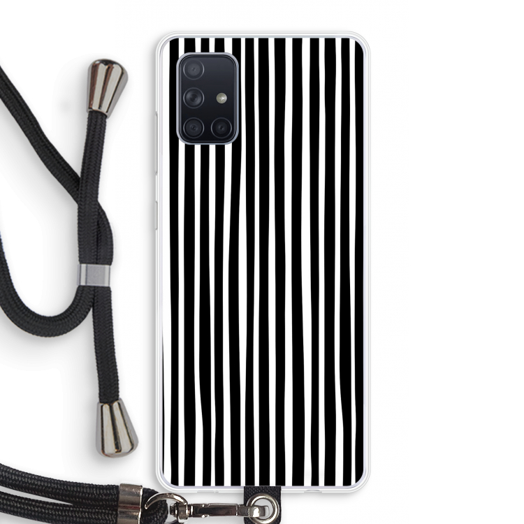 Stripes: Samsung Galaxy A71 Transparant Hoesje met koord