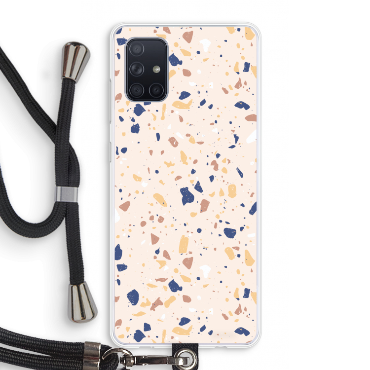 Terrazzo N°23: Samsung Galaxy A71 Transparant Hoesje met koord