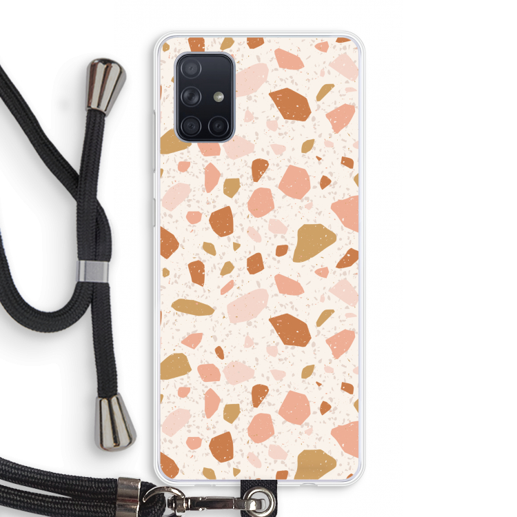 Terrazzo N°18: Samsung Galaxy A71 Transparant Hoesje met koord