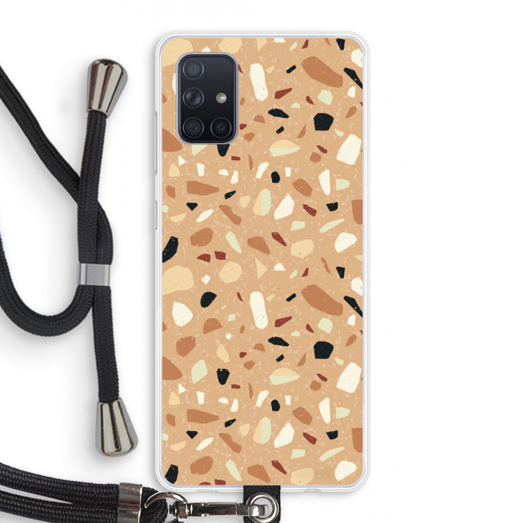 Terrazzo N°17: Samsung Galaxy A71 Transparant Hoesje met koord