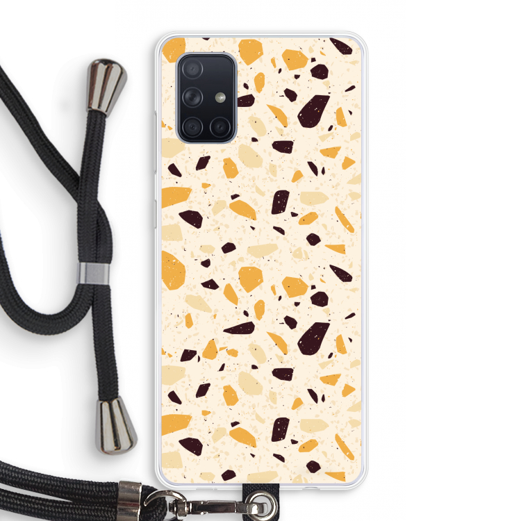 Terrazzo N°13: Samsung Galaxy A71 Transparant Hoesje met koord