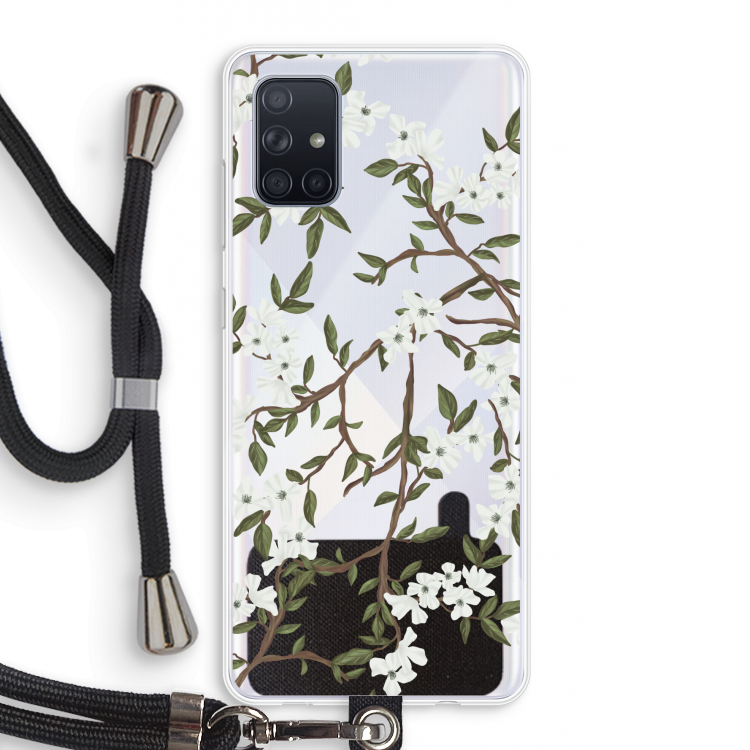 Blossoming spring: Samsung Galaxy A71 Transparant Hoesje met koord