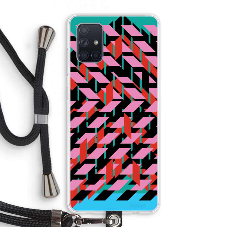 Skew Blush 2: Samsung Galaxy A71 Transparant Hoesje met koord