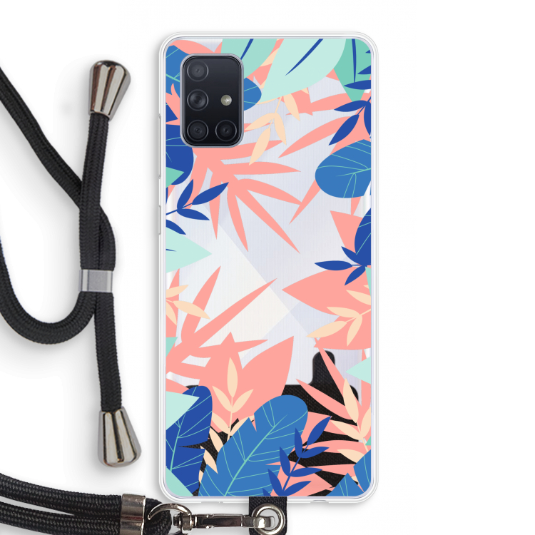 Tropisch: Samsung Galaxy A71 Transparant Hoesje met koord