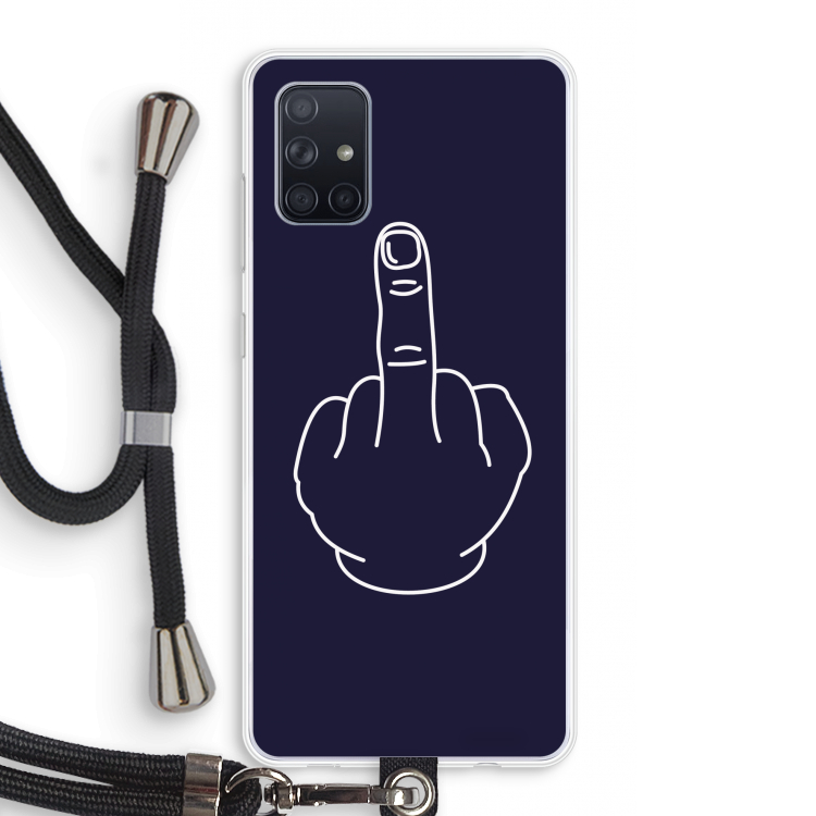 F**k U: Samsung Galaxy A71 Transparant Hoesje met koord
