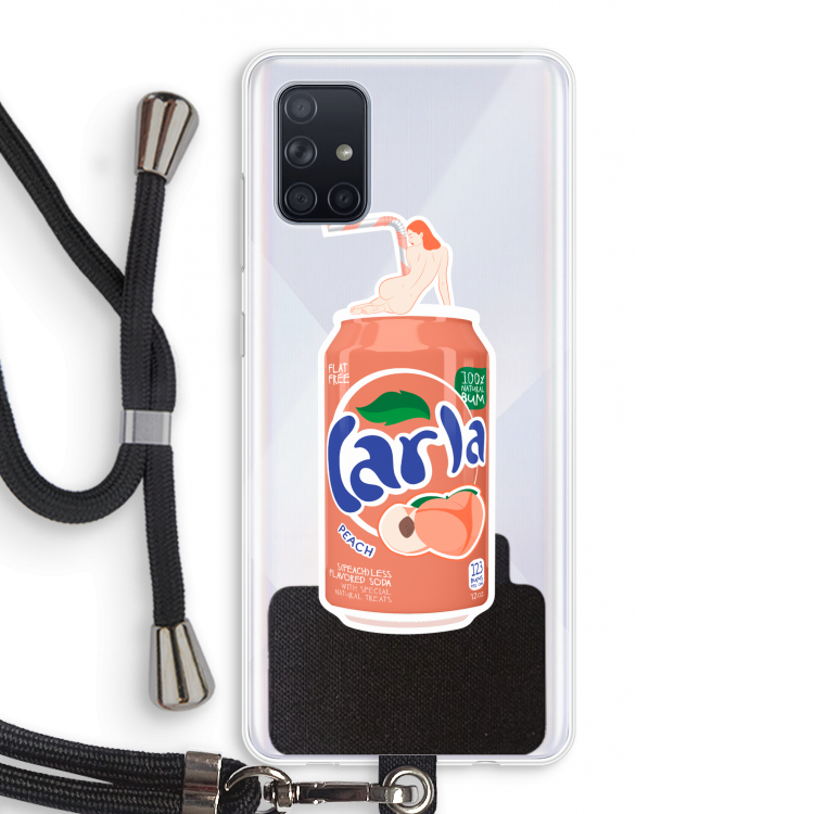 S(peach)less: Samsung Galaxy A71 Transparant Hoesje met koord