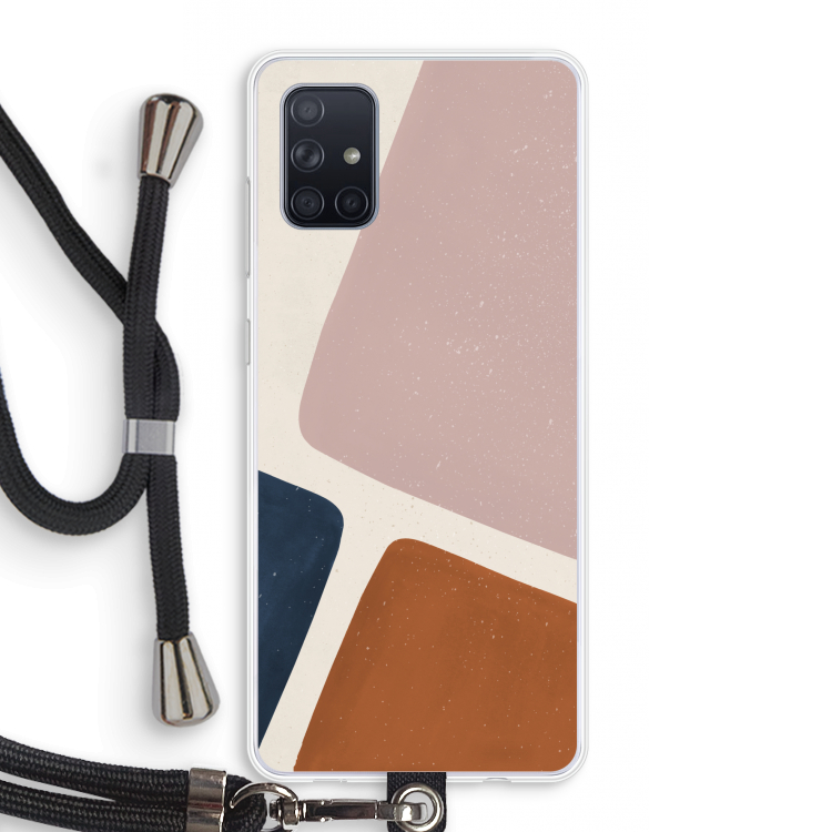 Geo #2: Samsung Galaxy A71 Transparant Hoesje met koord