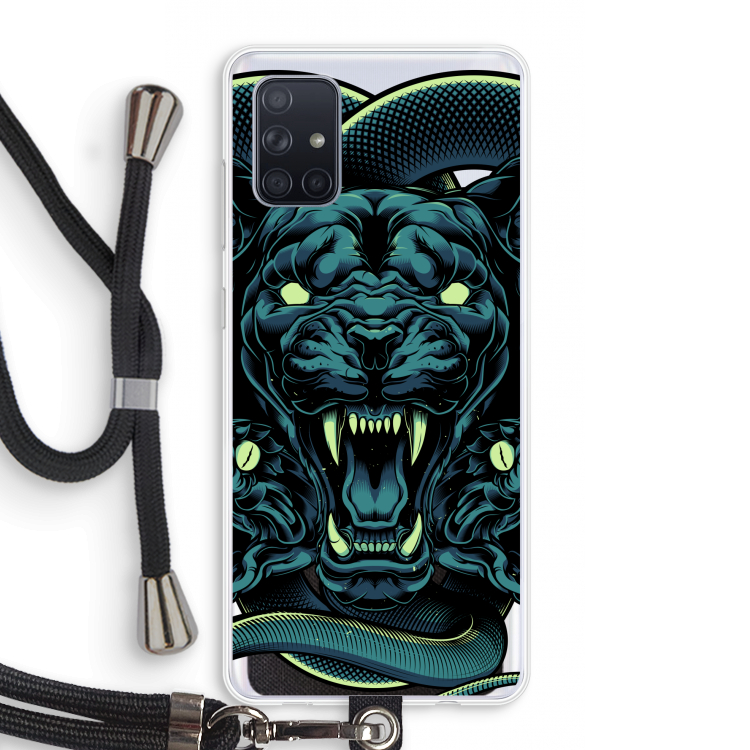 Cougar and Vipers: Samsung Galaxy A71 Transparant Hoesje met koord