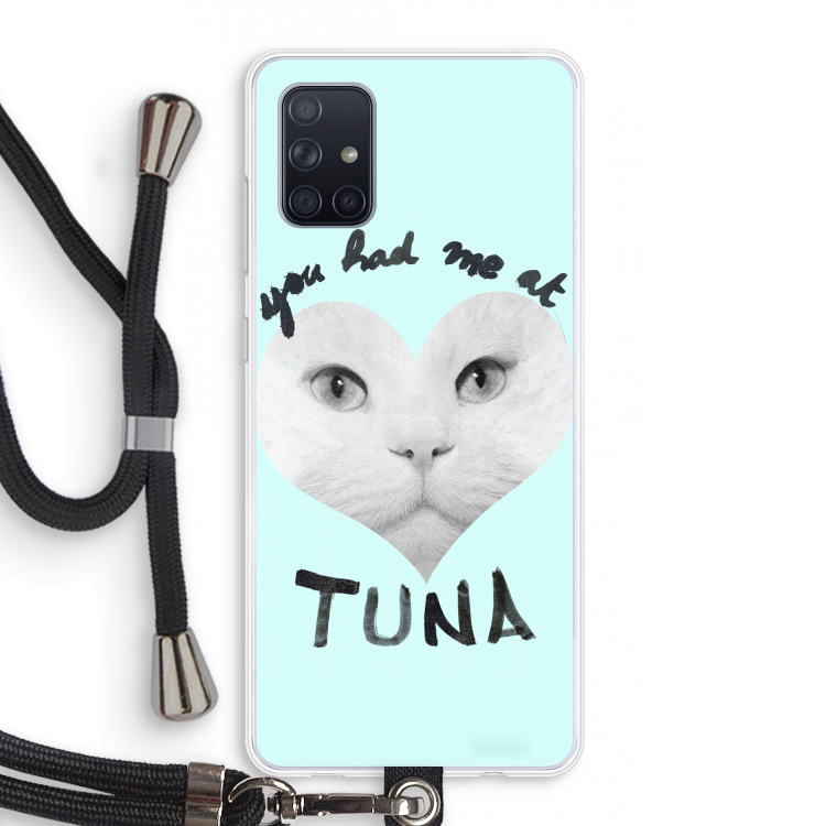You had me at tuna: Samsung Galaxy A71 Transparant Hoesje met koord