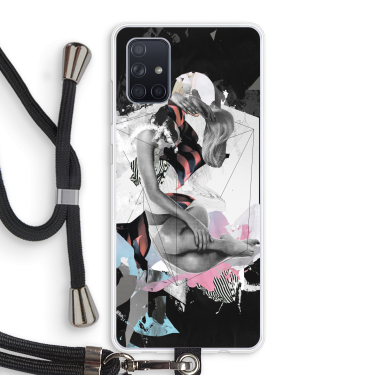 Camouflage de sommeil: Samsung Galaxy A71 Transparant Hoesje met koord