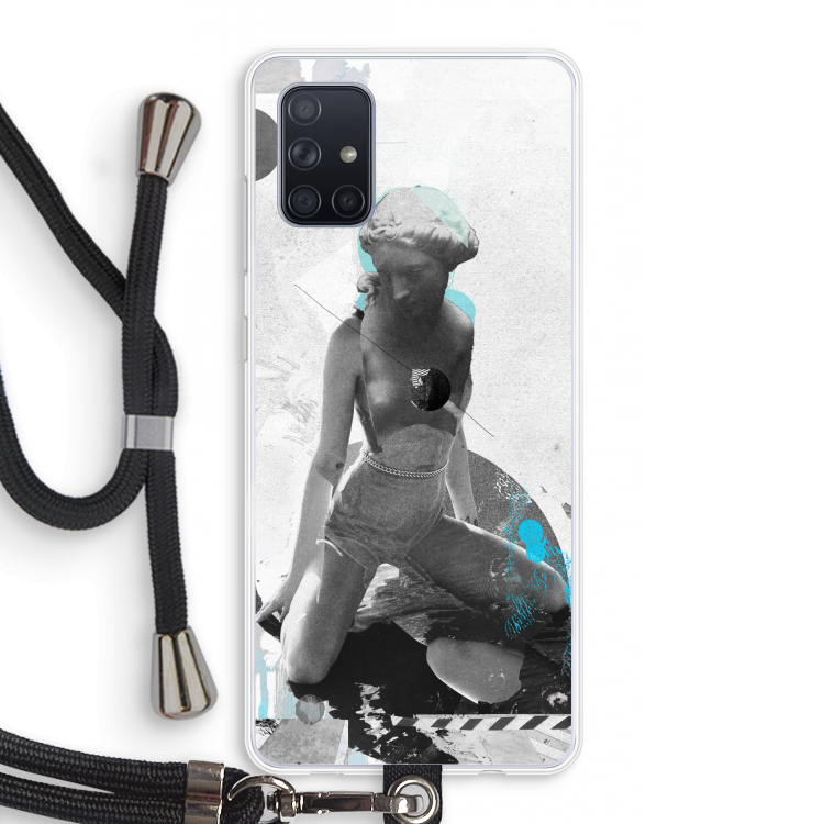 I will not feel a thing: Samsung Galaxy A71 Transparant Hoesje met koord