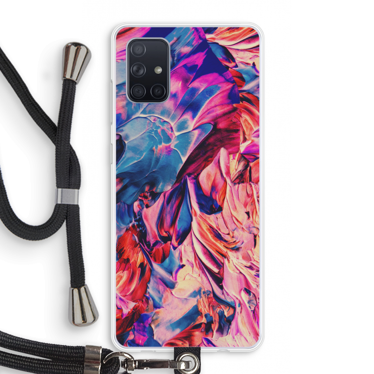 Pink Orchard: Samsung Galaxy A71 Transparant Hoesje met koord