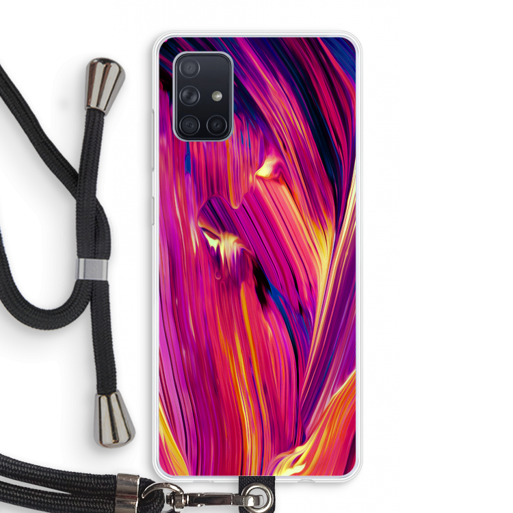 Phoenix: Samsung Galaxy A71 Transparant Hoesje met koord