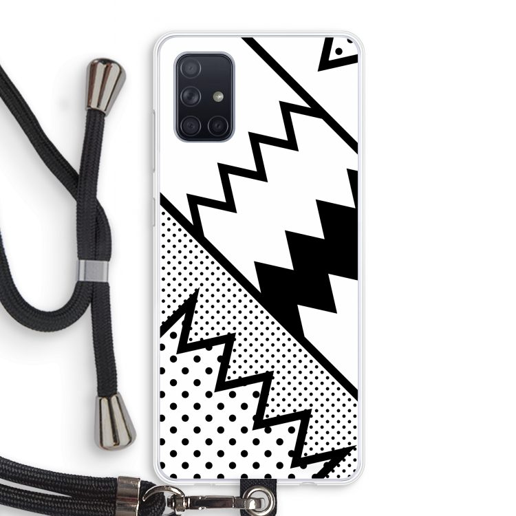Pop Art #5: Samsung Galaxy A71 Transparant Hoesje met koord