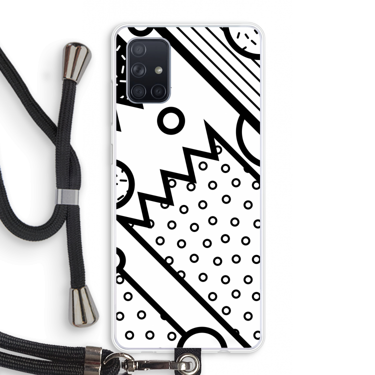 Pop Art #4: Samsung Galaxy A71 Transparant Hoesje met koord