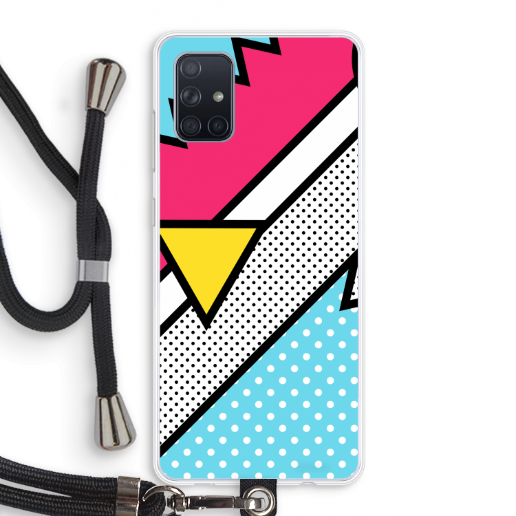 Pop Art #3: Samsung Galaxy A71 Transparant Hoesje met koord