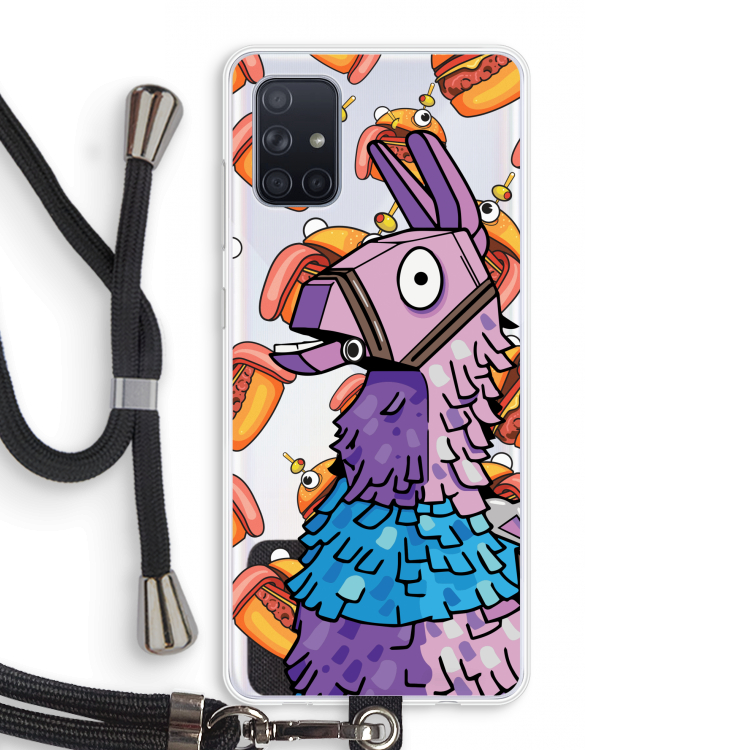 Loot Burger: Samsung Galaxy A71 Transparant Hoesje met koord