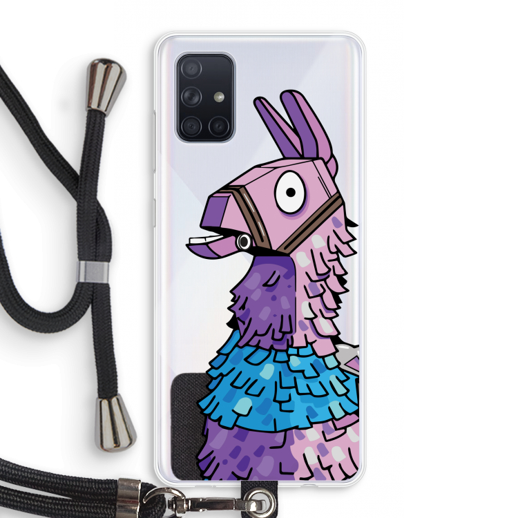 Lama: Samsung Galaxy A71 Transparant Hoesje met koord
