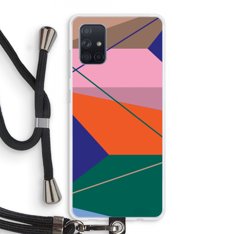 Gestalte 1: Samsung Galaxy A71 Transparant Hoesje met koord