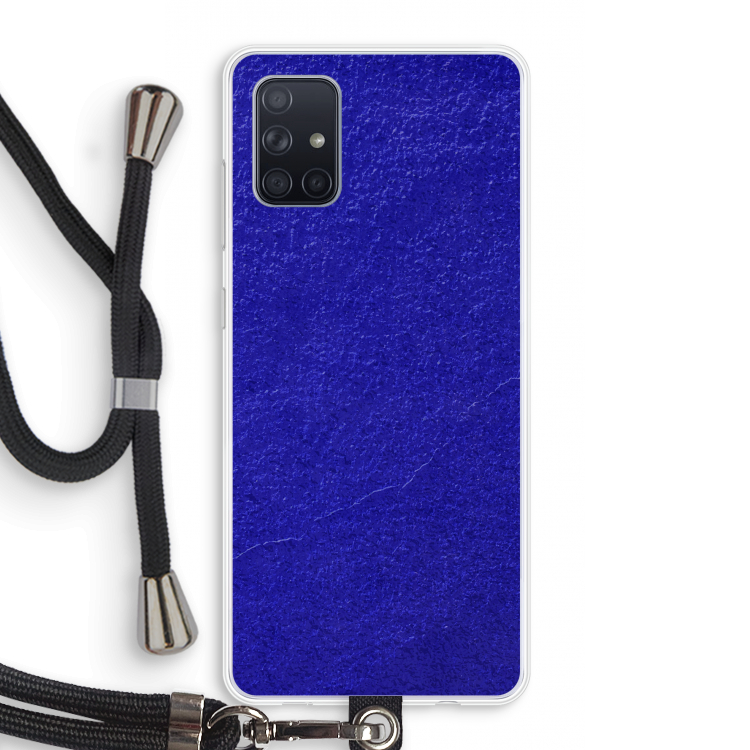 Majorelle Blue: Samsung Galaxy A71 Transparant Hoesje met koord