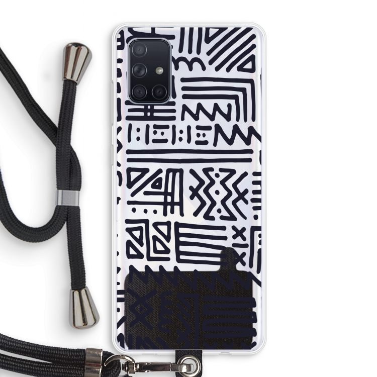 Marrakech print: Samsung Galaxy A71 Transparant Hoesje met koord