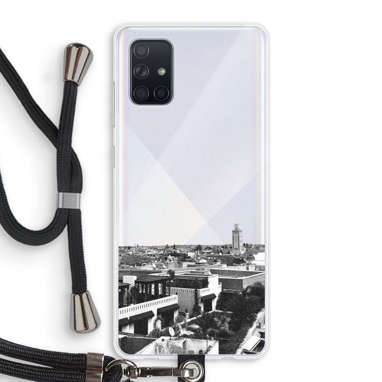 Marrakech Skyline : Samsung Galaxy A71 Transparant Hoesje met koord