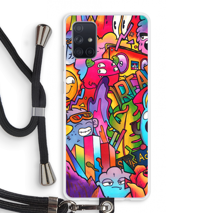 Dreams: Samsung Galaxy A71 Transparant Hoesje met koord