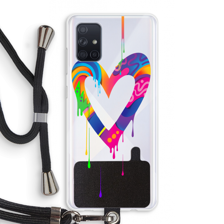 Melts My Heart: Samsung Galaxy A71 Transparant Hoesje met koord