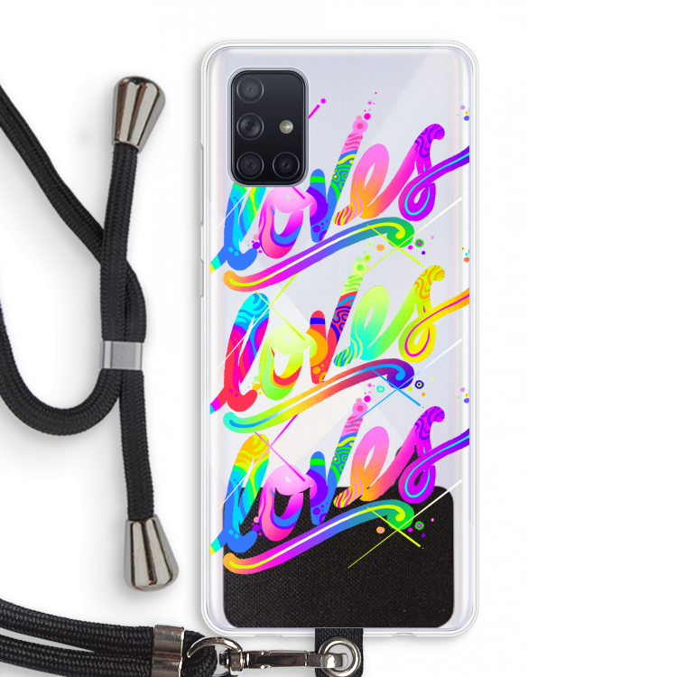 Loves: Samsung Galaxy A71 Transparant Hoesje met koord