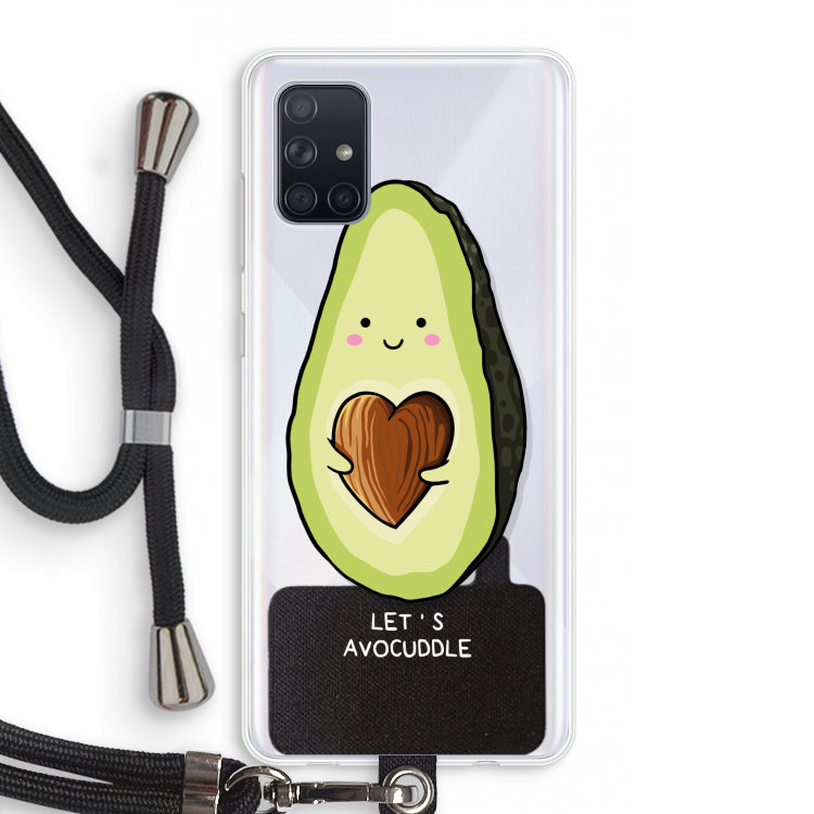 Avocuddle: Samsung Galaxy A71 Transparant Hoesje met koord
